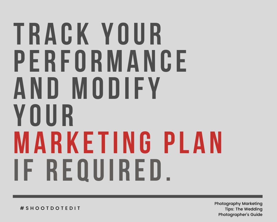 Infographic stating track your performance and modify your marketing plan if it’s required