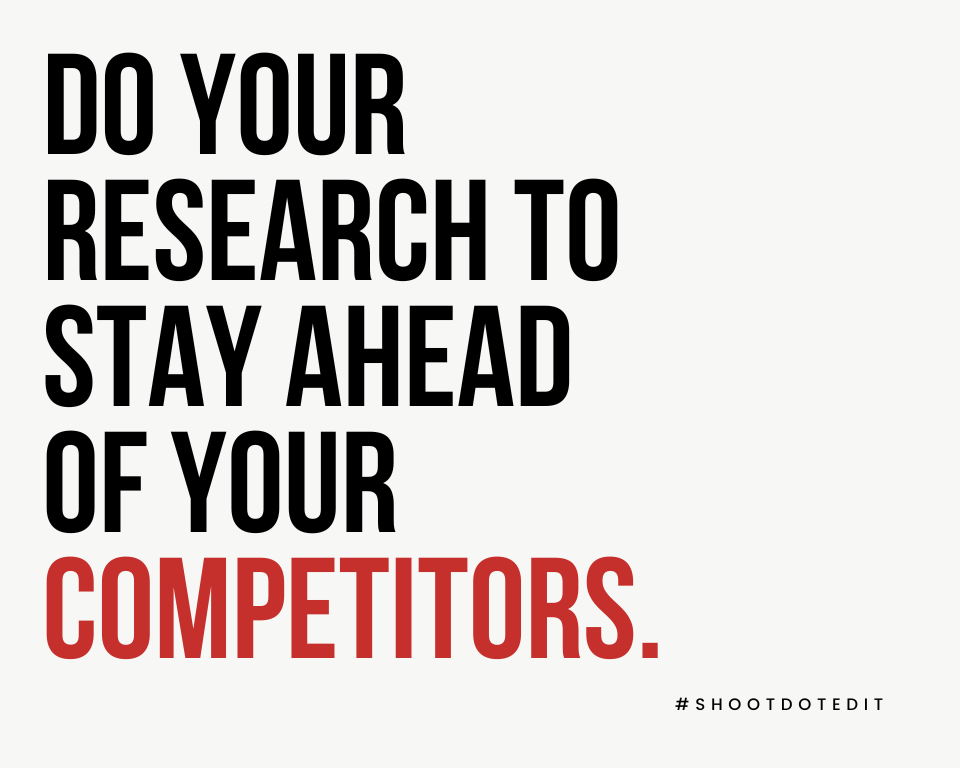 infographic stating do your research to stay ahead of your competitors