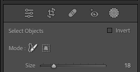 a screenshot of the object selection feature in lightroom classic 12.0