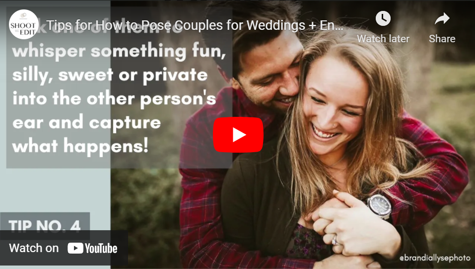 engagement session posing tips video 
