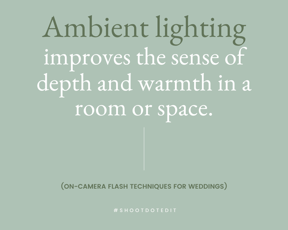 infographic stating ambient lighting improves the sense of depth and warmth in a room or space