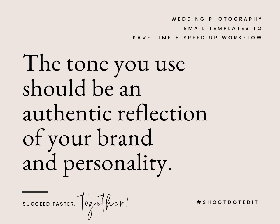 Infographic stating the tone you use should be an authentic reflection of your brand and personality