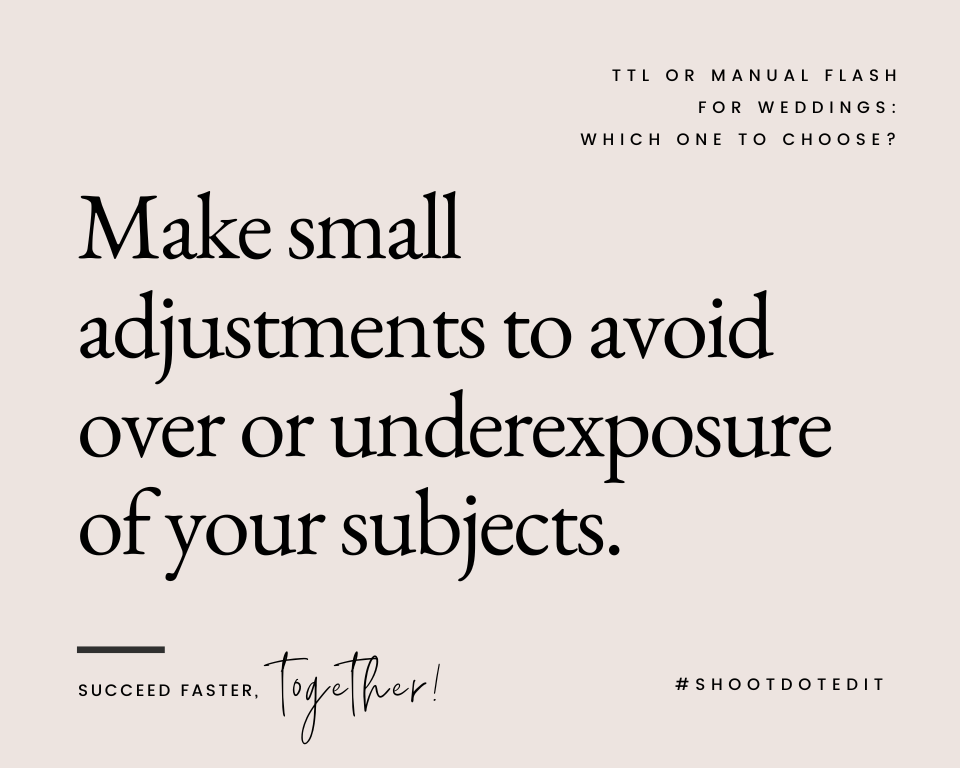 infographic stating make small adjustments to avoid over or underexposure of your subjects